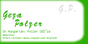 geza polzer business card